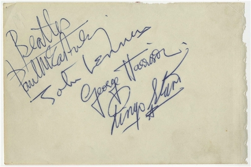 Tremendous and Bold Beatles Signed Album Page (PSA/DNA)